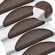 Stair Mats Coffee Brown 25x65cm 15 Pieces E-0057 Brown