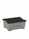 Κουτί Αποθήκευσης Πλαστικό Dea Home Jolly Μ57xπ39xυ24cm 35lt Γκρι Μαύρο