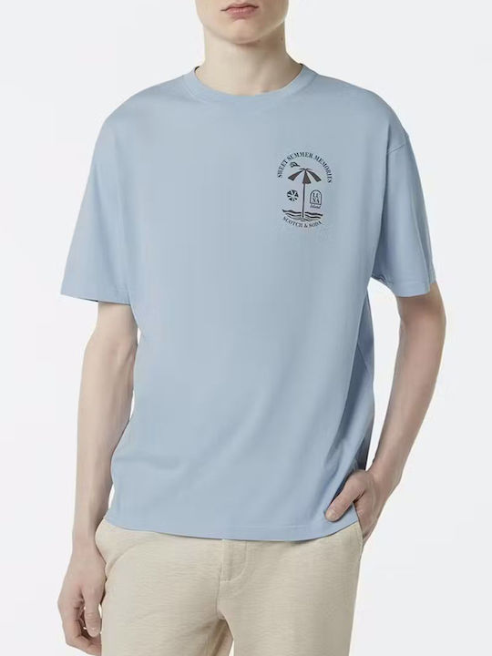 Scotch & Soda Artwork T-Shirt Hellblau