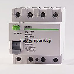 Релета На Релса Изтичане На Земя 4x63A Тип A 30mA 6kA Трифазно EX9L-N 108363 Noark Релета На Релса Изтичане На Земя 4x63A Тип A 30mA 6kA Трифазно EX9L-N 108363 Noark
