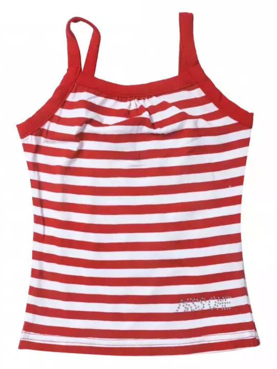 Παιδική Μπλούζα Miss One Κορίτσια Stripes Κόκκινη