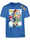 Takeposition H-cool Anime Pokemon Xy Blue Kids Short-sleeved Cotton T-shirt