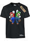 Kids T-Shirts Cartoon Prints Cotton Takeposition H-cool Super Mario Bros Black 806-1197