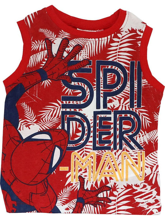 Marvel Spiderman Sleeveless Blouse Boys Ev1077 Red Red