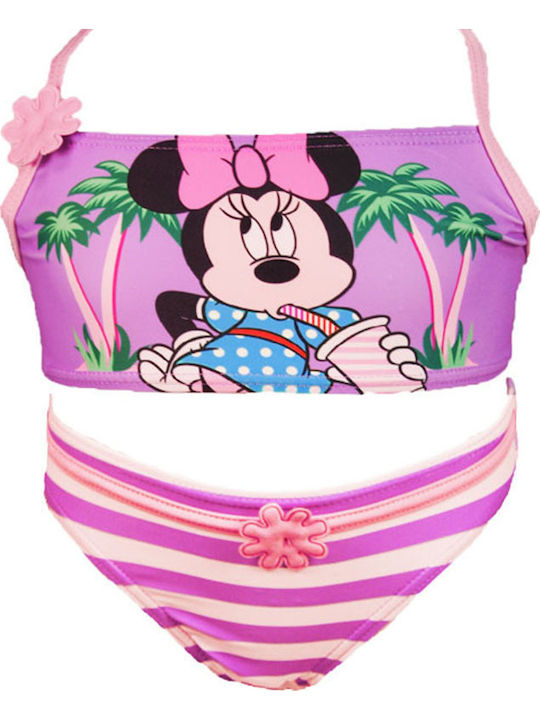 Παιδικό Μαγιό Μπικίνι Minnie Mouse Μοβ Ροζ Disney