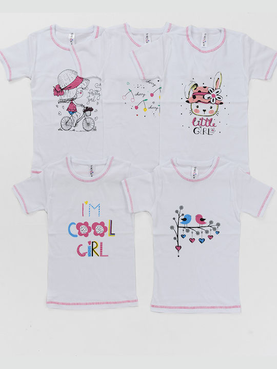 Παιδικά Φανελάκια Trendy Kids 5 Pack Des69 Λευκό