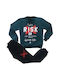 Piccino Piccio Kids Sweatpants Set Petrol 2pcs