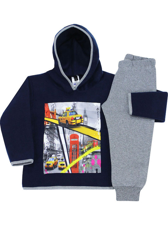 Set Trening Fleece Cu Glugă Maren Gri