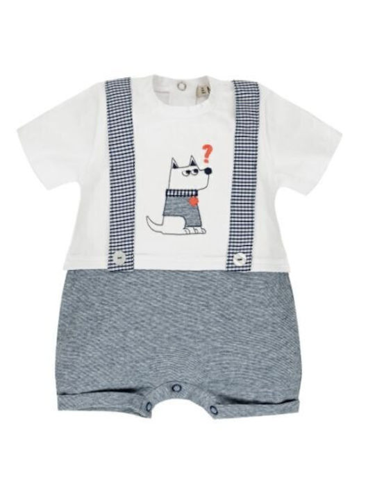 Ellepi Baby Bodysuit Short-Sleeved Gray