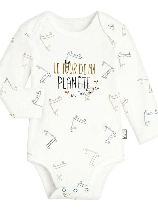Petit Beguin Baby Bodysuit Ecru Boy