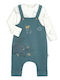 Petit Beguin Green Salopette Set with T-Shirt for Boy