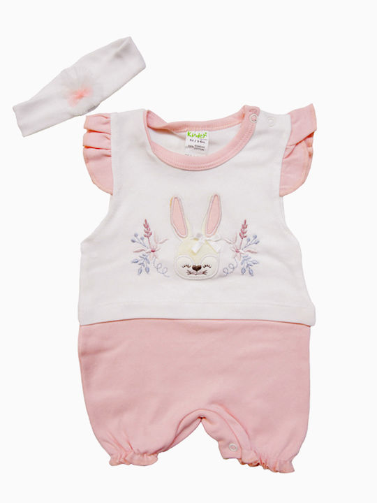 Детски бодитa bunny Кордeлa Розов Лeвък