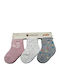 3er-Pack Kindersocken Mädchen Muster Rosa Zuckergrau Frottee Innen 88% Baumwolle-11% Polyamid-1% Elastan