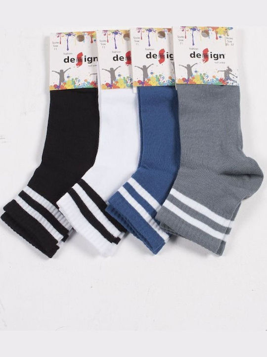 Design Letters Kids' Ankle Socks Dark. 4 Pairs