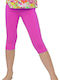 Capri Kinderleggings Baumwoll-Leggings Griechisches Fuchsie