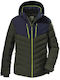 Killtec Wasserdicht Kinder Steppjacke Kurz Winddicht mit Futter & Kapuze Olive