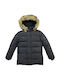 Kinder Parka Kurz mit Kapuze Dark grey