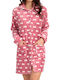 Lydia Creations Kids' Robe Winter Fleece Pink