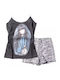 Pijamale Copii Like Fete Girl Clock Negru-Alb