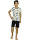 Happy Touch Kids' Pajamas Summer Black