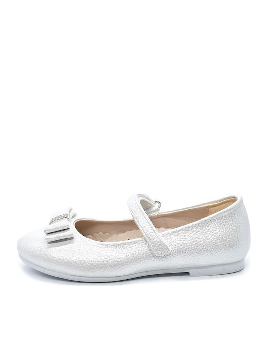 Kids Anatomic Ballerinas with Hoop & Loop Closure Beige