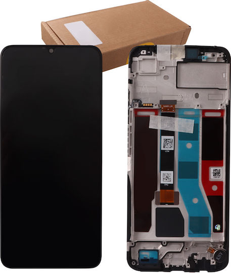 Realme Οθόνη με Μηχανισμό Αφής και Πλαίσιο για REALME C51 (Μαύρο)