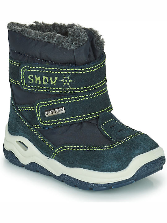 Citrouille et Compagnie Kinder-Schneestiefel mit Klettverschluss Marineblau