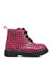 Papistas Kids Ankle Boots in the Style of Martins for Girls Baby Fuchsia Synthetic Patent Leather