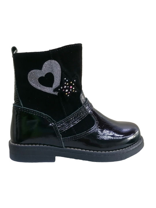 Arties Kids Anatomic Leather Ankle Boot for Girls Black 21723-4