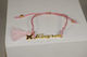 Taufe Anhänger Armband Rosa 50 Stück