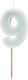 Birthday Candles Number 9 Light Mint 6 Cm