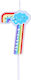 Birthday Candle Number "7" Rainbow