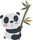 Decorative Candles Chests Printed Panda Bear 22cm K374 Nv23-25-00071-374