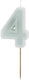 Birthday Candles Number 4 Light Mint 6 Cm