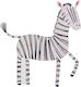 Dekoratives Holzornament Lampen Truhen Bedruckt Zebra 22cm K372 Nv23-25-00071-372