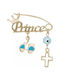 Handmade Safety Pin Charm Prince K9 Car Toy 041315 041315 Gold 9 Carats