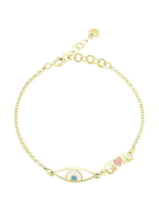 Βραχιόλι Παιδικό Επίχρυσο Ασημένιο 925 Girl Br21100101