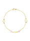 Eforo Kids Bracelet Chain K14 girl from Gold 14K with Stones