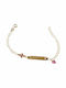 Kids Bracelet Identity Gilded Silver Cross Evil Eye