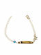 Paraxenies Kids Bracelet ID from Gold-plated Silver with Evil Eye