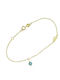Art d or Kids Bracelet Chain from Gold 9K with Evil Eye