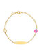 Ioannis Kosmima Kids Bracelet ID from Gold 14K with Evil Eye