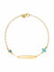 Kids Bracelet Silver 925 Gilded Airplane Enamel & Evil Eye Tgs-21312y