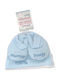Soft Touch Kinder Mütze Set mit Socken Stoff Hellblau für Neugeborene 2Stück