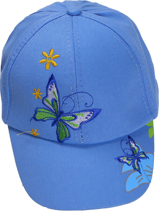 Kinderhut Jockey Stoff Hellblau
