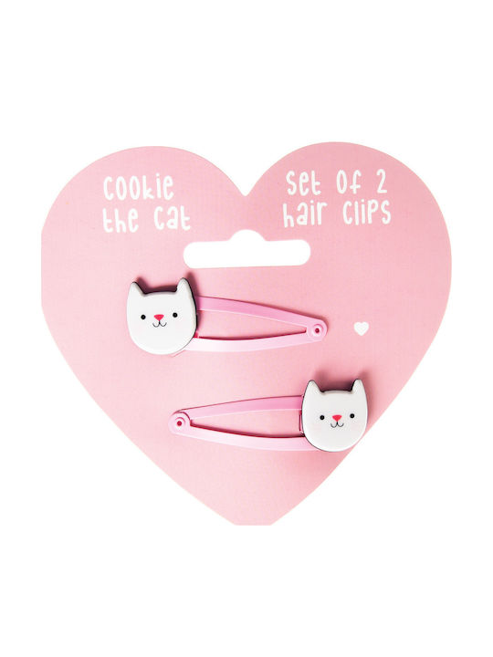 Kids Hair Clips Cookie Cat Rex London