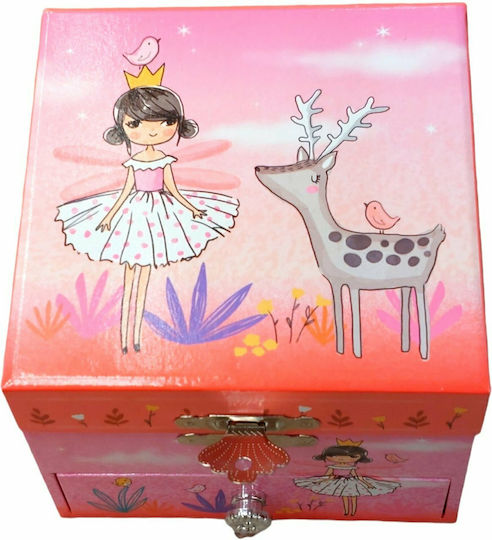 Pink Fairy Nature Music Box Rotating Ballerina 11x11x9cm