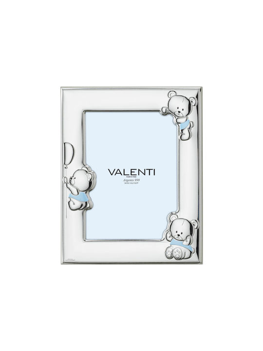 Valenti Kinder Fotorahmen Silber Hellblau