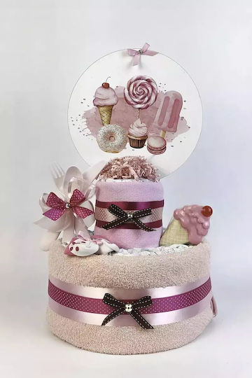 Dama Koupa Windeltorte aus Holz für Mädchen