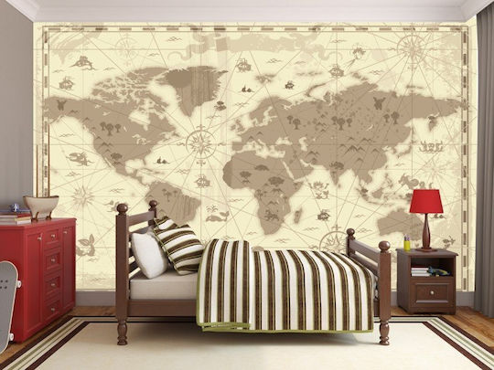 Wallpapere Pentru Copii Hârtie Hărți Cu Punzi Embosat 150x270cm